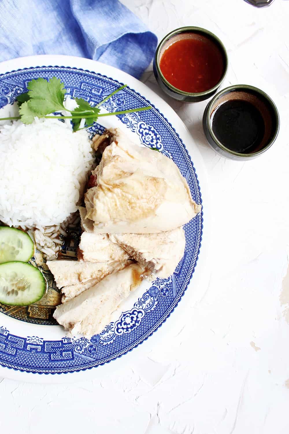 Chicken Rice A Riso Hainanese chicken rice (riso con pollo cinese)